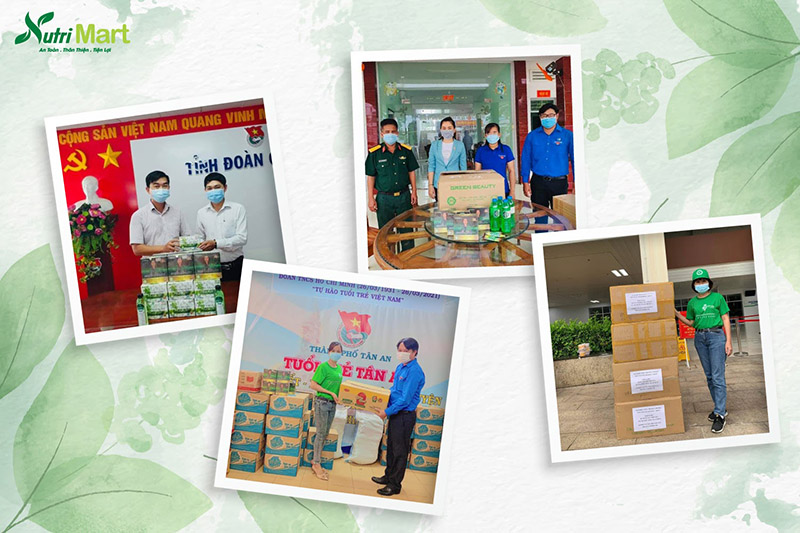 Nutri Mart ủng hộ cho cư dân vùng cách ly tại địa điểm cách ly, Trường quân sự - Bộ tư lệnh thủ đô Hà Nội